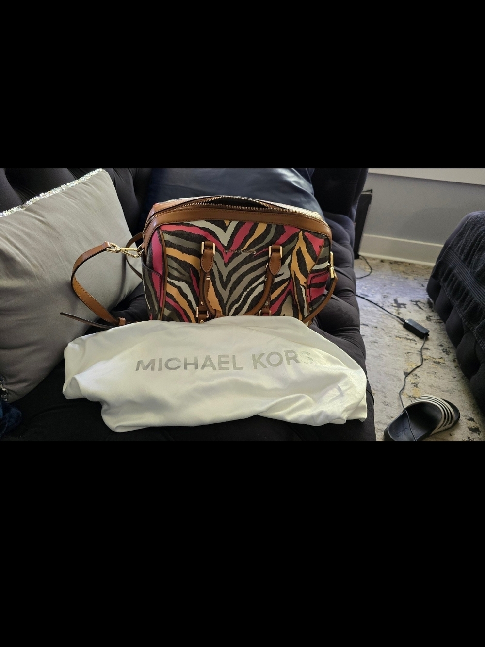 Michael Kors Multicolor Zebra Print Crossbody Bag
